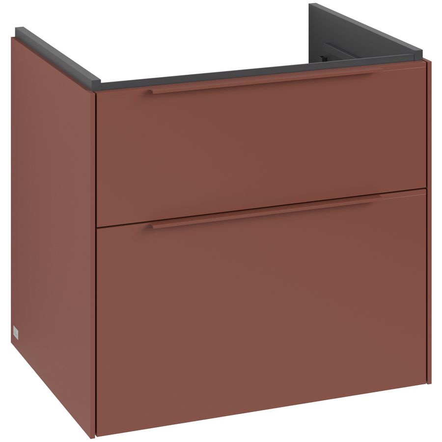 Wastafelonderkastkast SUBWAY 3.0 622x576x478mm Wine Red C576L2AH greep monochroom