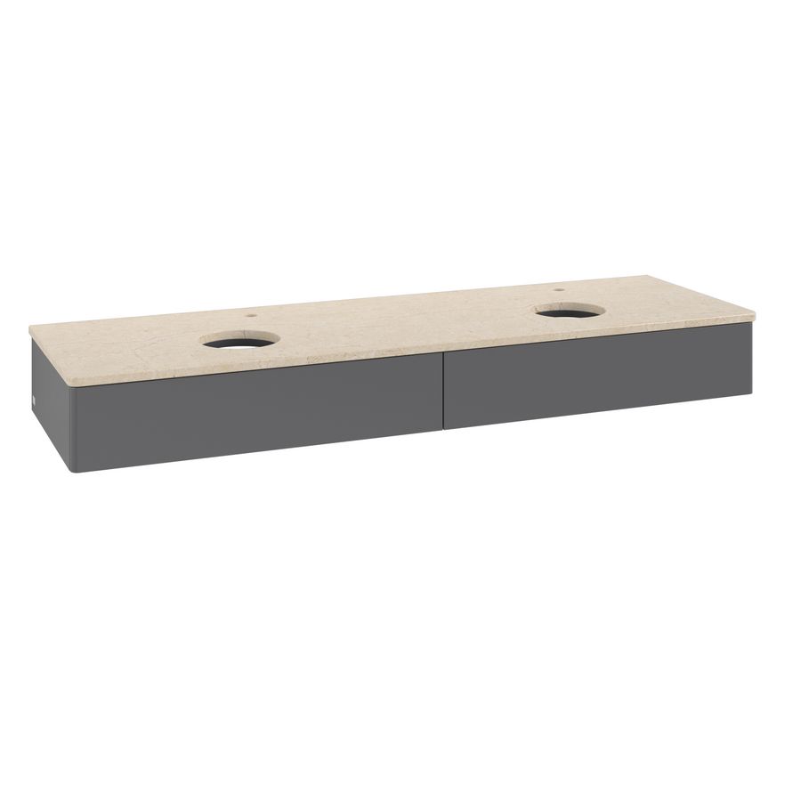 Wastafelonderkast Antao 1600x190x500mm Antr. Matt Lacquer K17053GK