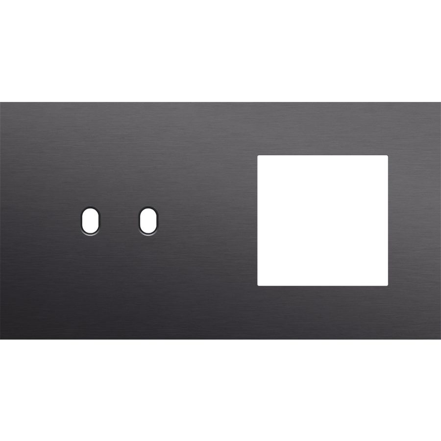 Afdekplaat 2-voud horiz. 71mm centerafst. 224-57807