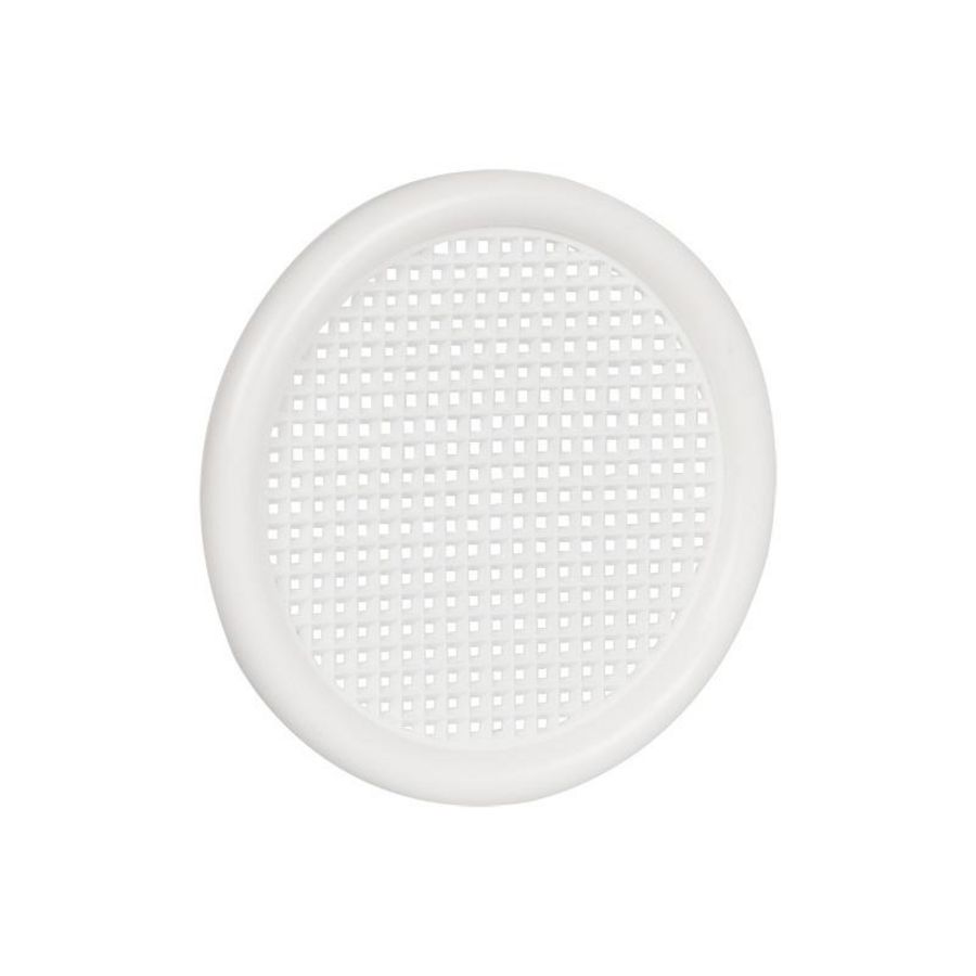Ventilatierooster Ø56mm wit+kraag