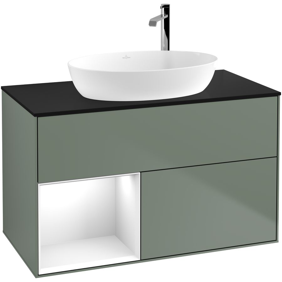 Wastafelonderkast Finion 1000x603x501mm Olive Matt Lacquer G892GFGM