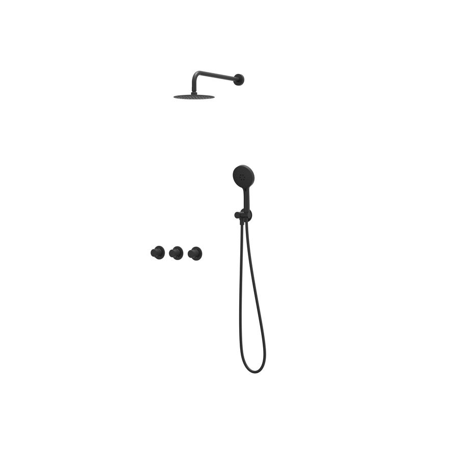 Afbouwdeel regendouche Combiset Nexus 4 inbouwthermostaat mat zwart CSN4EXMZBAAC excl. inbouwbox