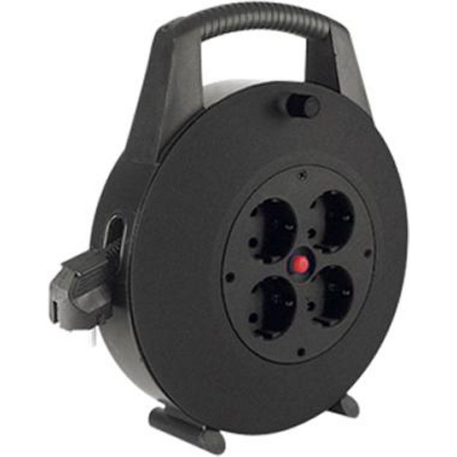 Kabelhaspel 4x 230V RA 10m incl. thermische veiligheidsscha