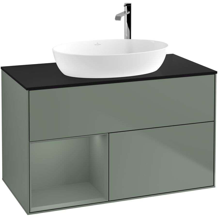 Wastafelonderkast Finion 1000x603x501mm Olive Matt Lacquer G892GMGM