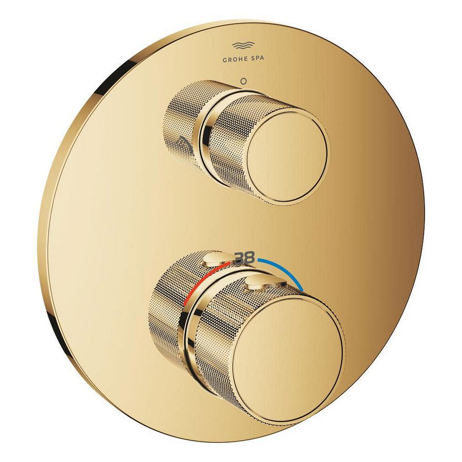 Afbouwdeel Atrio gek. knopgrepen thermostatisch 24396GL0 cool sunrise (goudkleurig) (Spa colors coll.)