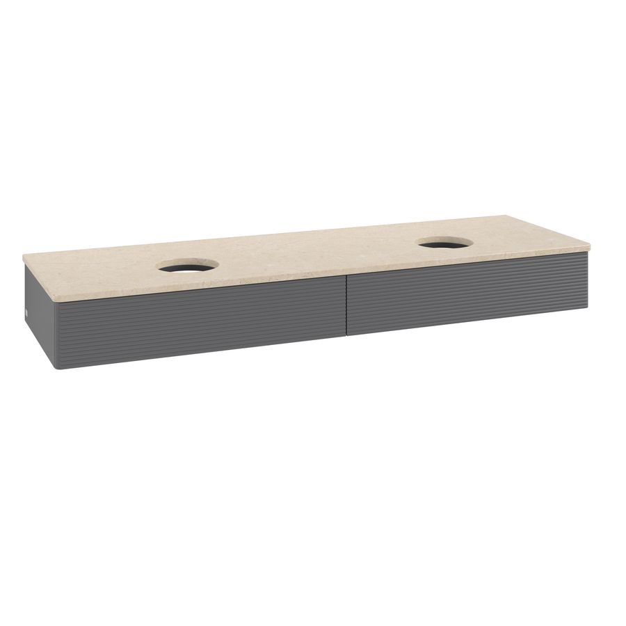 Wastafelonderkast Antao 1600x190x500mm Antr. Matt Lacquer K17113GK