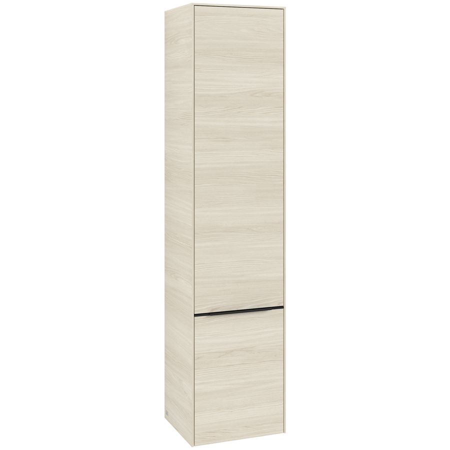 Hoge kast SUBWAY 3.0 400x1710x362mm White Oak C58601AA greep Volcano Black