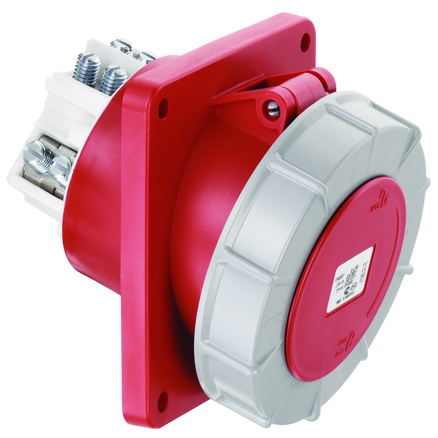 Flenscontactdoos CEE schuin 15gr. IP67 125A 3P 230V VVE=2