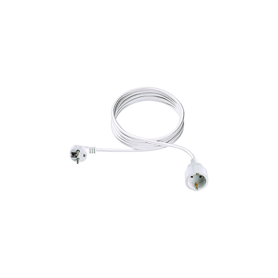 Verlengsnoer RA stekker 5m wit