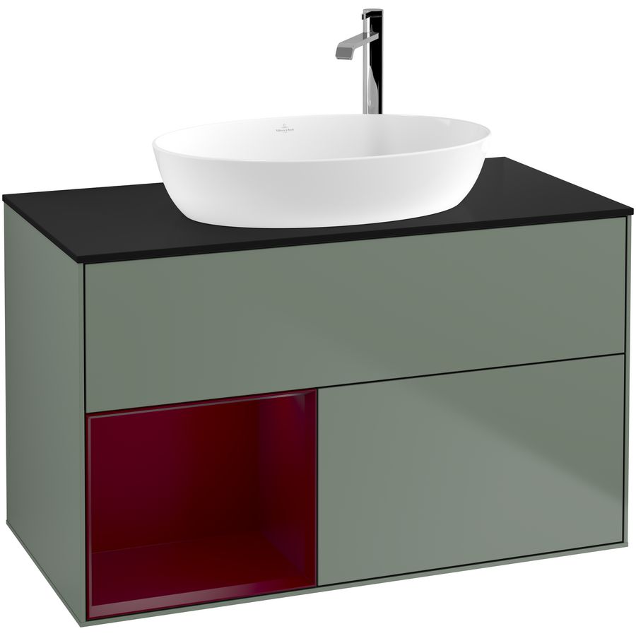 Wastafelonderkast Finion 1000x603x501mm Olive Matt Lacquer G892HBGM
