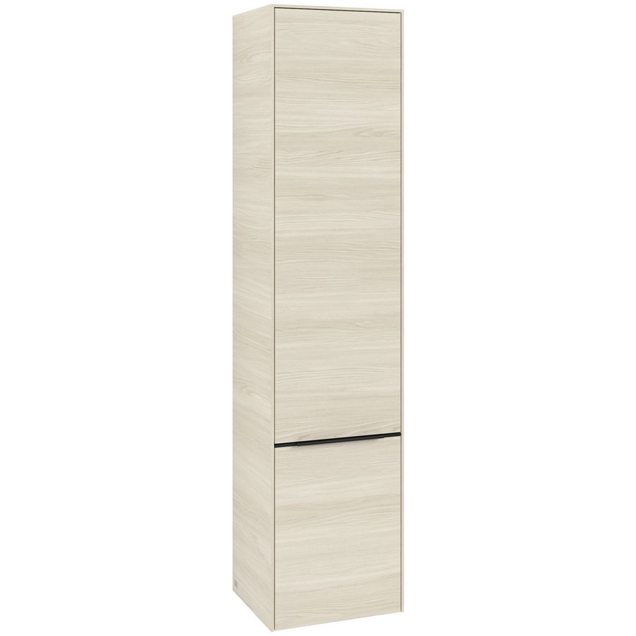 Hoge kast SUBWAY 3.0 400x1710x362mm White Oak C58701AA greep Volcano Black