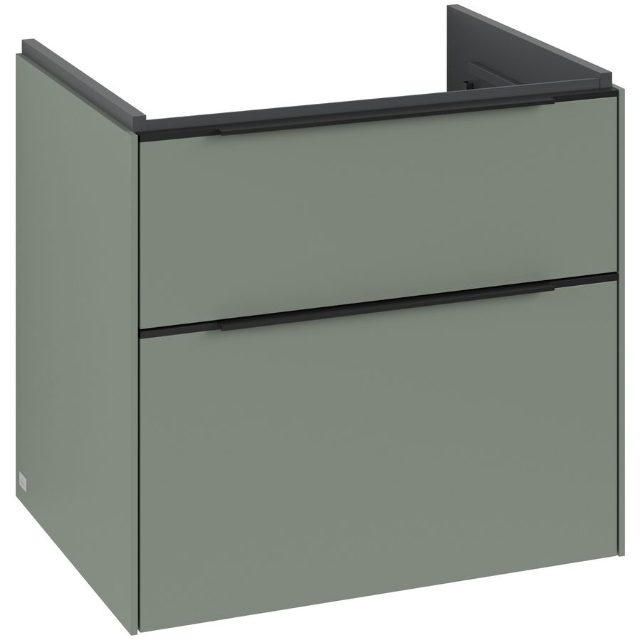 Wastafelonderkastkast SUBWAY 3.0 622x576x478mm Soft Green C576L1AF greep Volcano Black