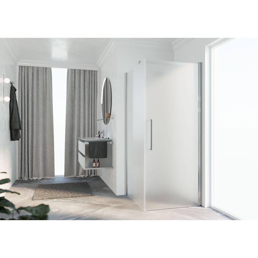 Zijwand Y2FG 950-970x2000mm chroom satin