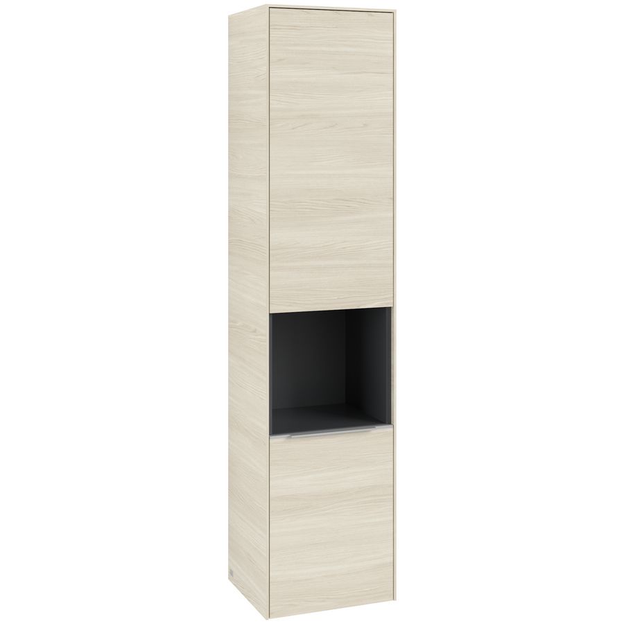 Hoge kast SUBWAY 3.0 400x1710x362mm White Oak C58800AA greep alu. glans