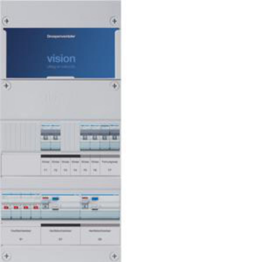 Groepenkast 4-groepenverdeler HS 2xALS 4P 30mA +F 3-fase