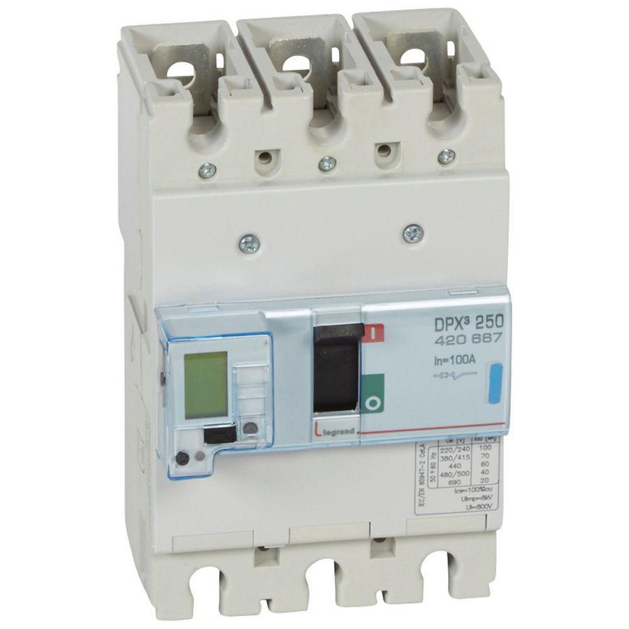 Vermogensschakelaar 250-e + mt 3-polig 100A 70kA DPX3