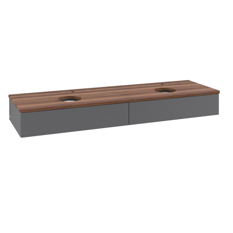 Wastafelonderkast Antao 1600x190x500mm Antr. Matt Lacquer K17152GK