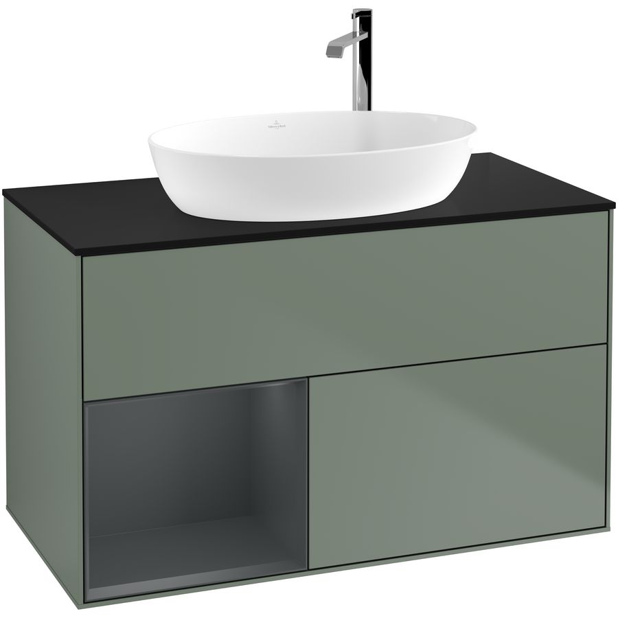 Wastafelonderkast Finion 1000x603x501mm Olive Matt Lacquer G892HGGM