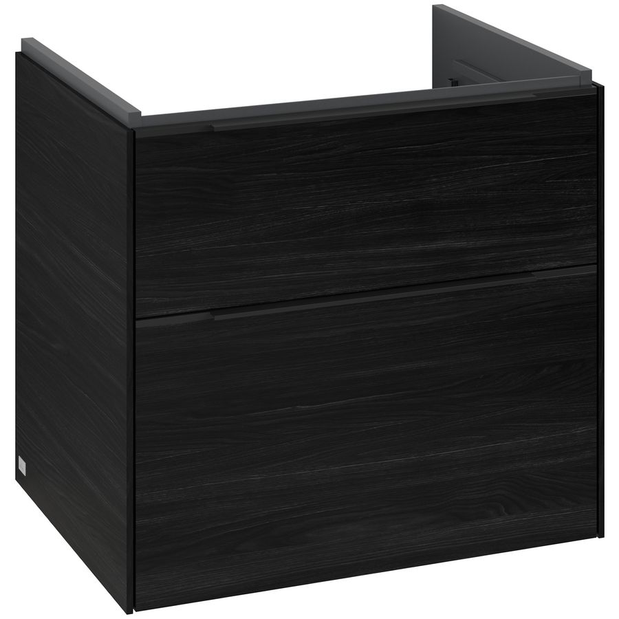 Wastafelonderkastkast SUBWAY 3.0 622x576x478mm Black Oak C576L1AB greep Volcano Black