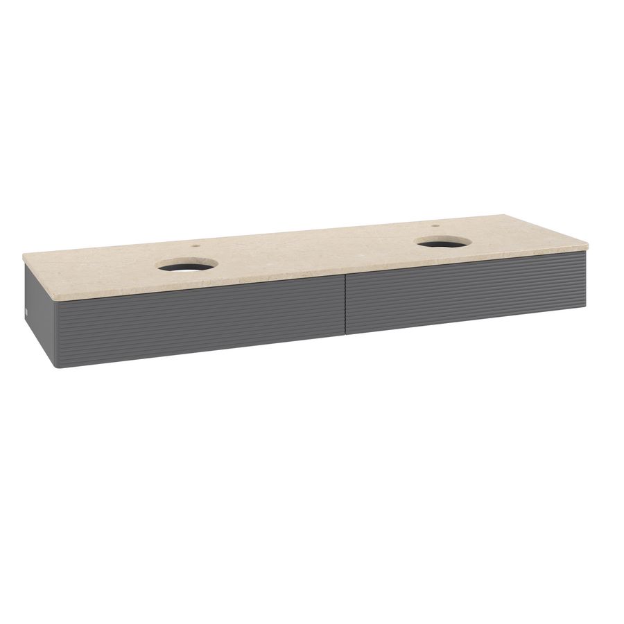 Wastafelonderkast Antao 1600x190x500mm Antr. Matt Lacquer K17153GK