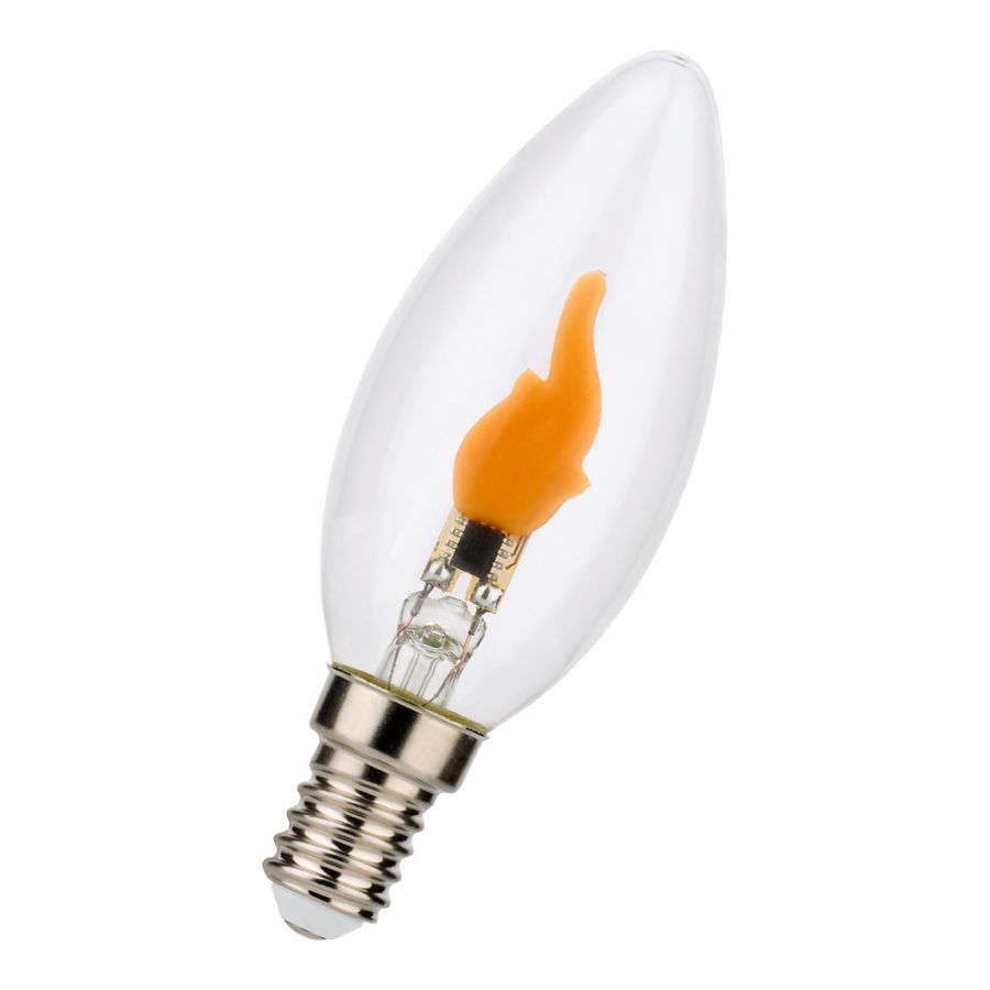 LED C35 E14 0.5W 5lm 1900K Clear Flicker Flame