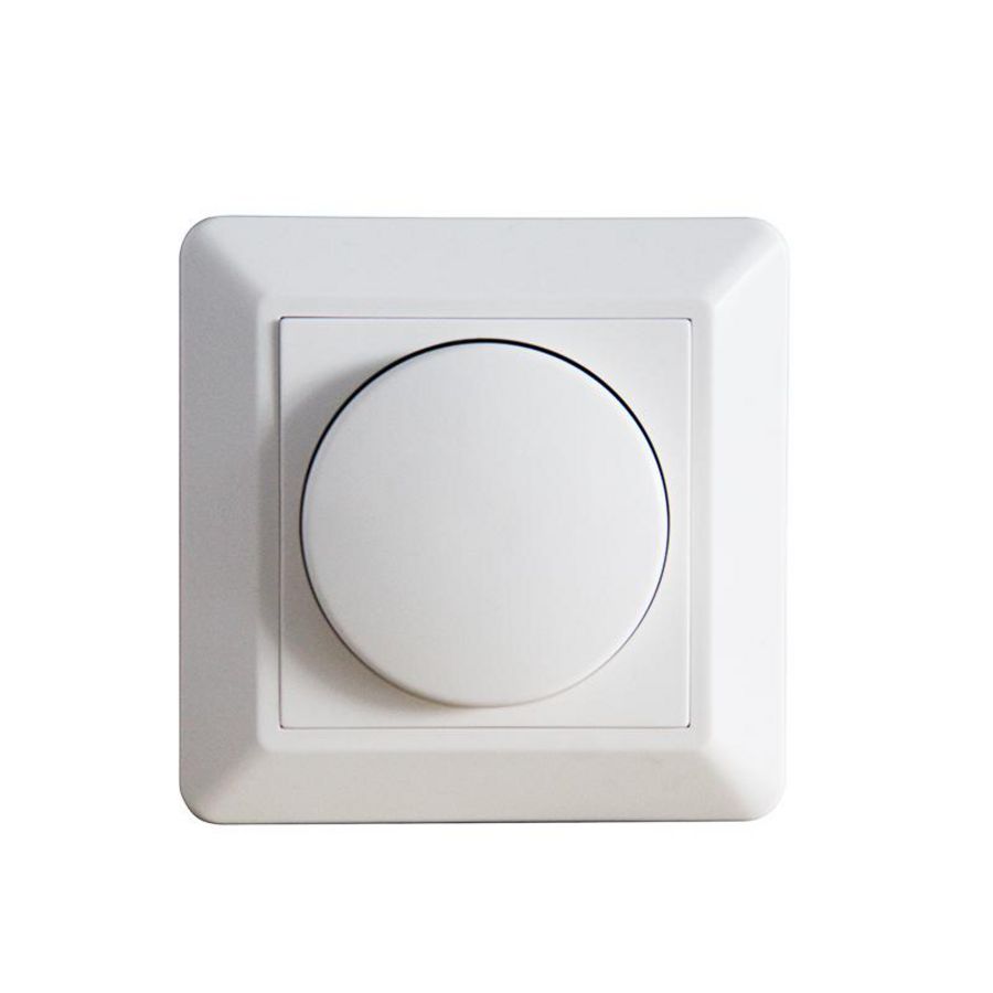 ECO-DIM ED-10002 DIMMERKNOP + CENTRAALPLAAT EN RAAMWERK WIT
