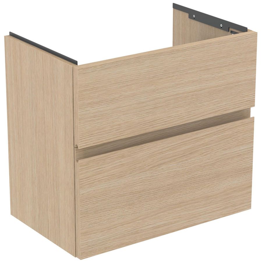 Wastafelmeubel 600x375x550mm white oak 2 laden Finesse