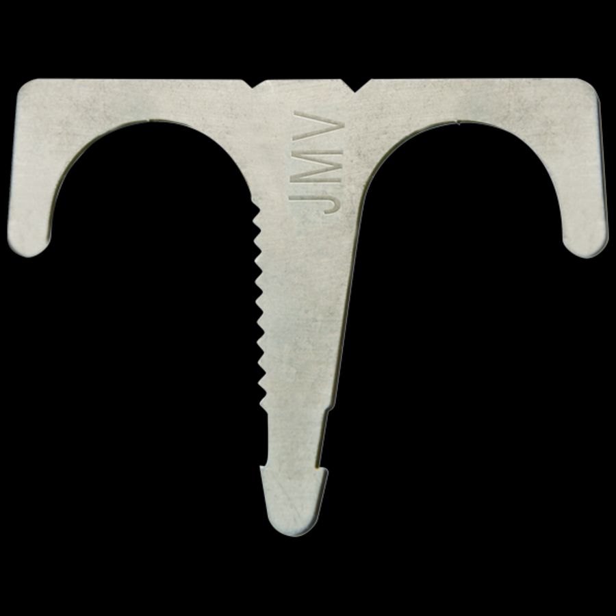 Inslagbeugel dubbel 16/20mm blank met kartel VVE=250