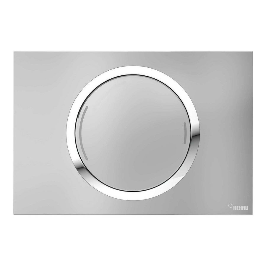 WC-Bedieningsplaat Zero 2-toets chroom mat