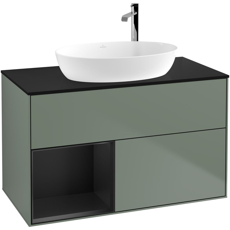 Wastafelonderkast Finion 1000x603x501mm Olive Matt Lacquer G892PDGM