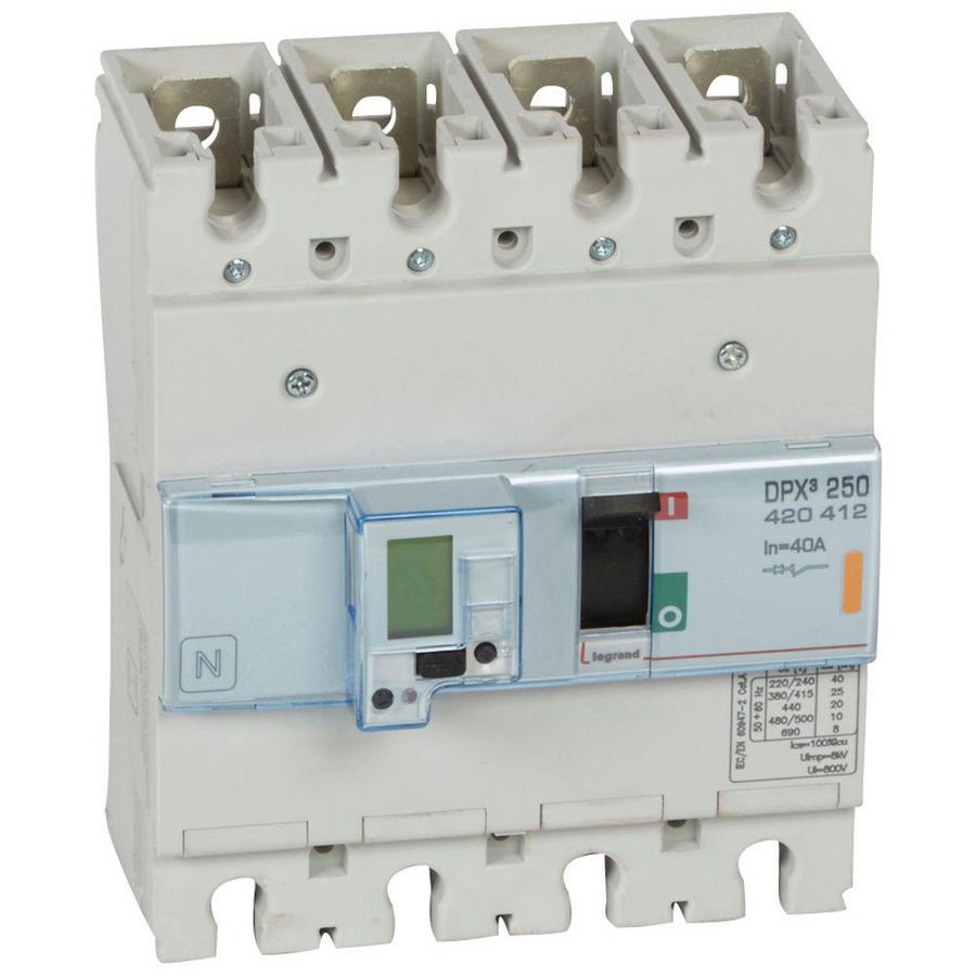 Vermogensschakelaar 250 ELE + PM 40A 4-polig 25kA DPX3