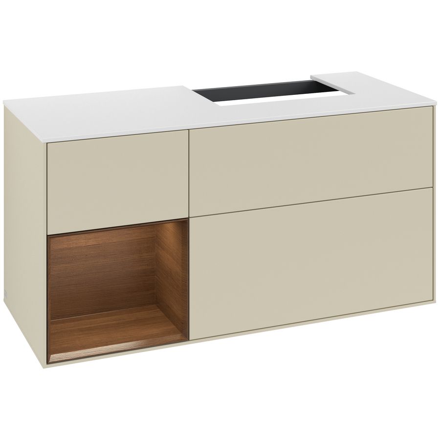 Wastafelonderkast Finion 1200x603x501mm S.Grey Matt Lacquer G141GNHJ