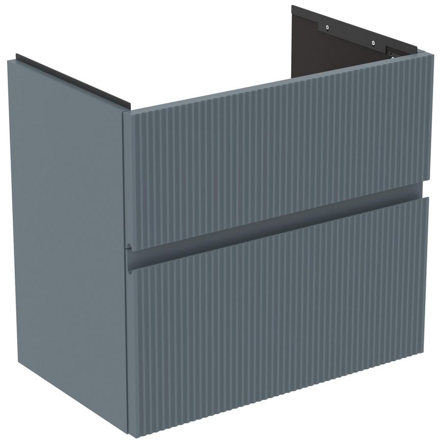 Wastafelmeubel 600x375x550mm matt ash blue 2 laden Finesse