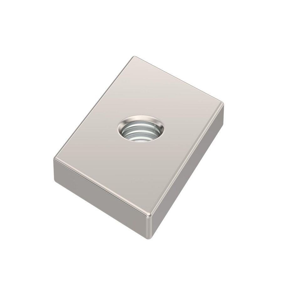 Glijmoer profielrail middel M6 rvs blank VVE=100