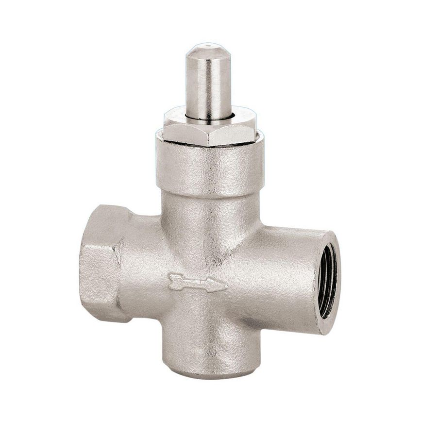 Drukknopkraan voor Manometer RP DN15 F/F 1/2
