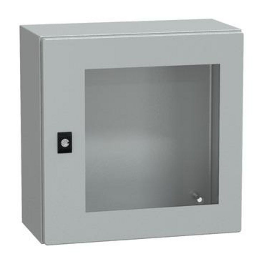 Deur 400x400x200mm IP66 / IK08 Transparant RAL70 Spacial CRN