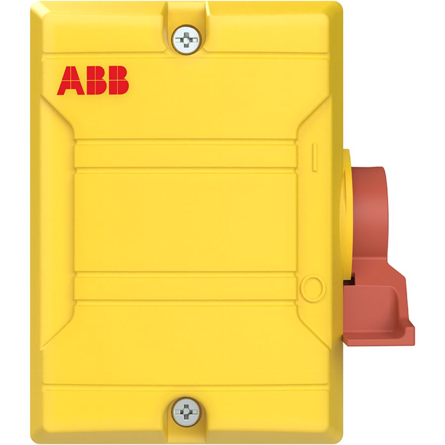 Werkschakelaar 4p 25A 7.5kW. Kunststof behuiz IP65 Rood-geel