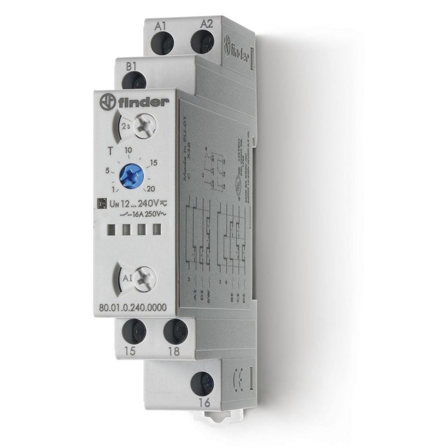 Tijdrelais 1W 16A 12 240VUC 80.01.0.240.0000