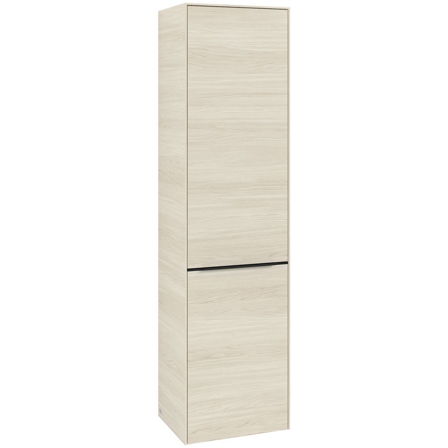 Hoge kast SUBWAY 3.0 450x1710x362mm White Oak C59301AA greep Volcano Black