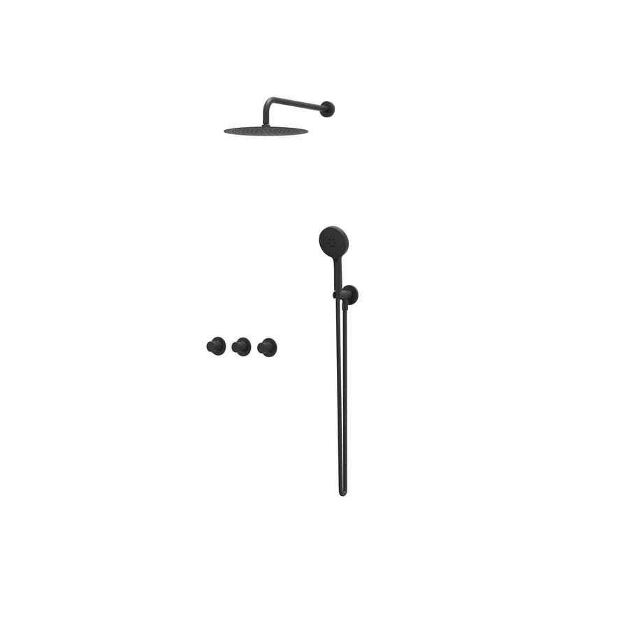 Afbouwdeel regendouche Combiset Nexus 4 inbouwthermostaat mat zwart CSN4EXMZBCAA excl. inbouwbox