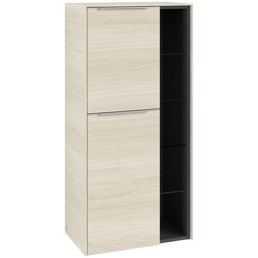 Middenkast SUBWAY 3.0 574x1200x362mm White Oak C59800AA greep alu. glans