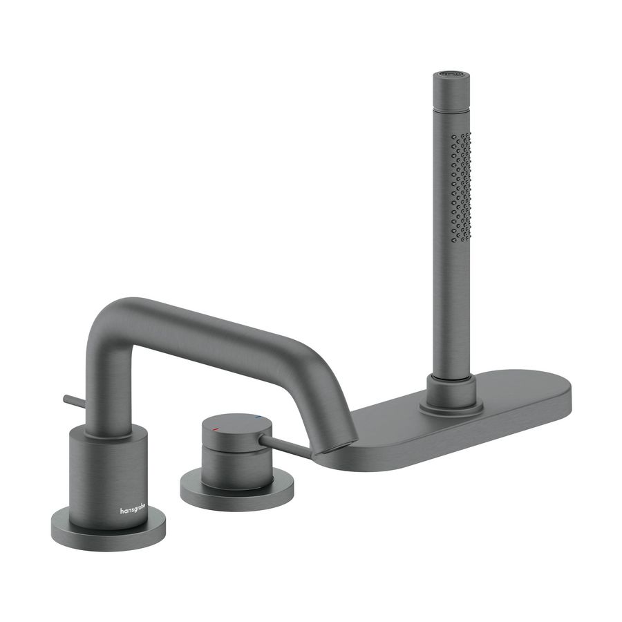 Tecturis S 3-gats ééngreeps badrandkraan met sBox Brushed Black Chrome