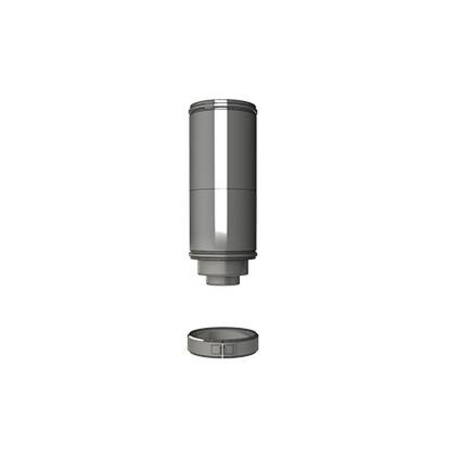 Pijp RVS Ø200/150/100, geisoleerd, 500mm