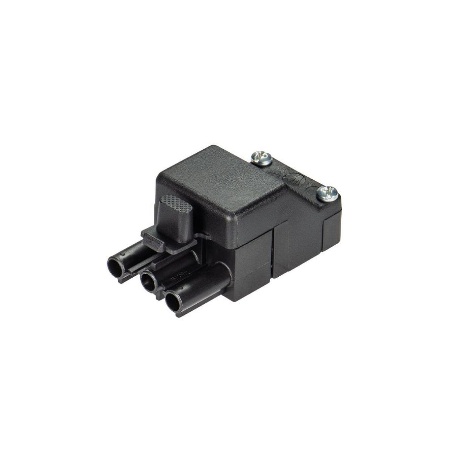 Stekerdeel met trekontlasting ST18/3s2 ZEV zwart flm VVE=100