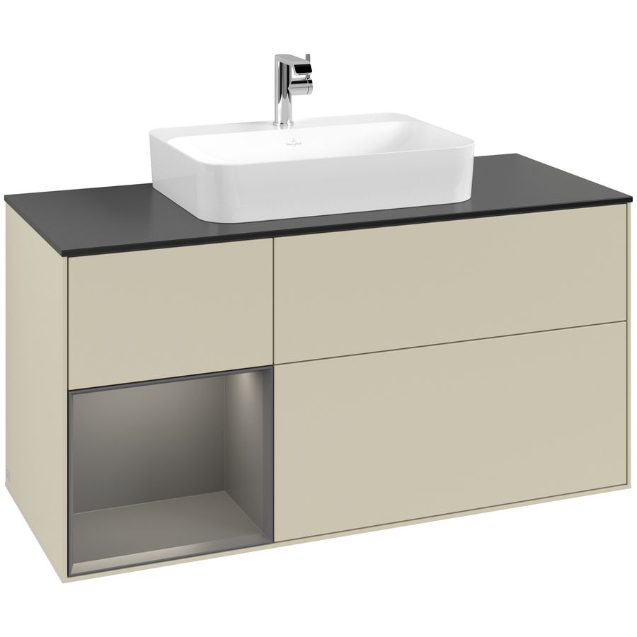 Wastafelonderkast Finion 1200x603x501mm S.Grey Matt Lacquer G412GKHJ