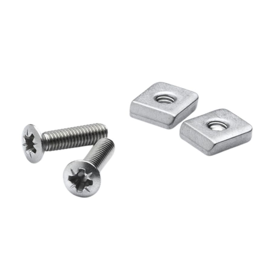 Schroefjes + plaatjes RVS