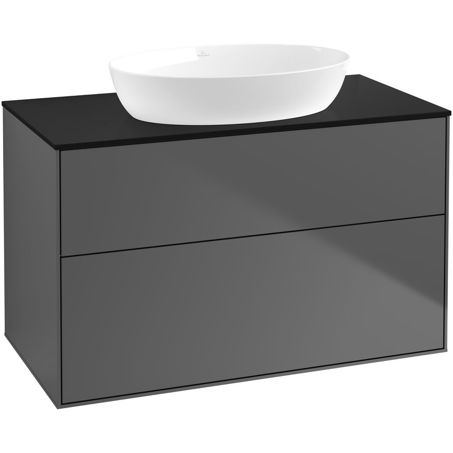 Wastafelonderkast Finion 1000x603x501mm Antr. Matt Lacquer FA0200GK