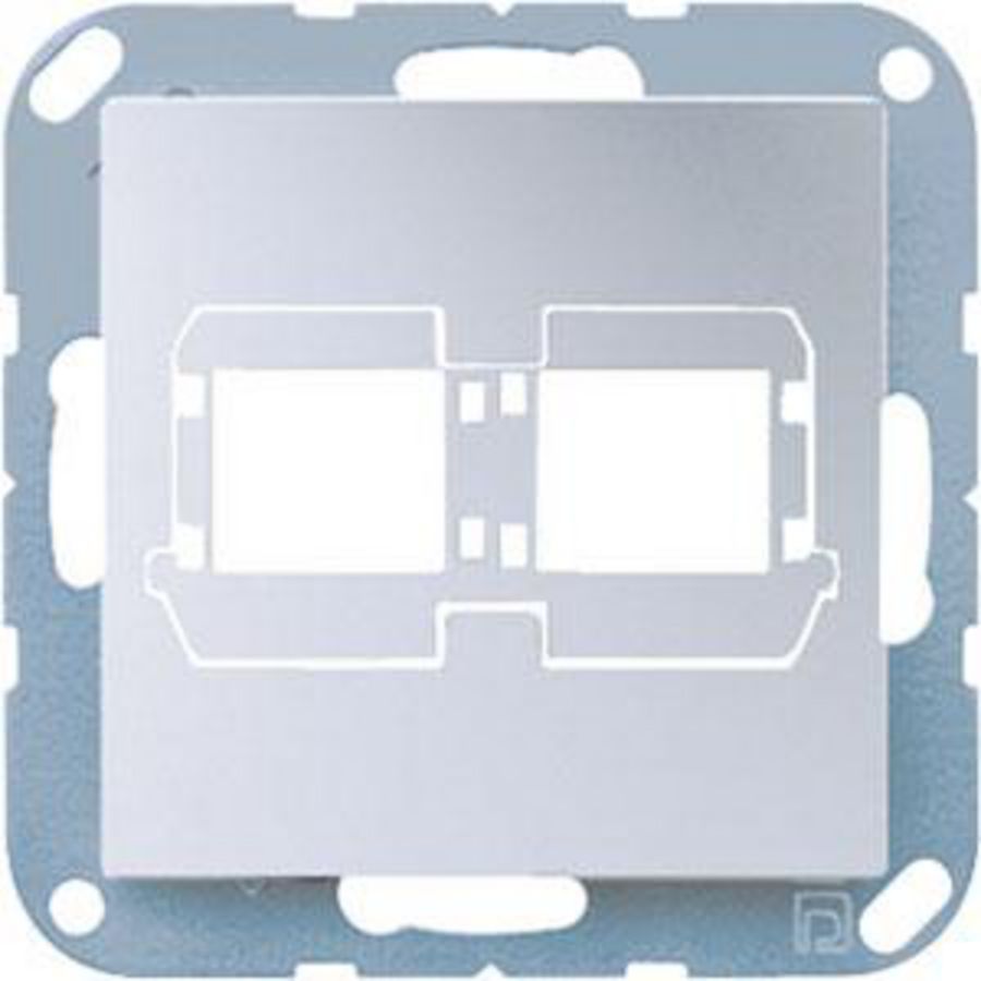 Afdekking A500 alu.voor mod.jack 2-voudig VVE=10