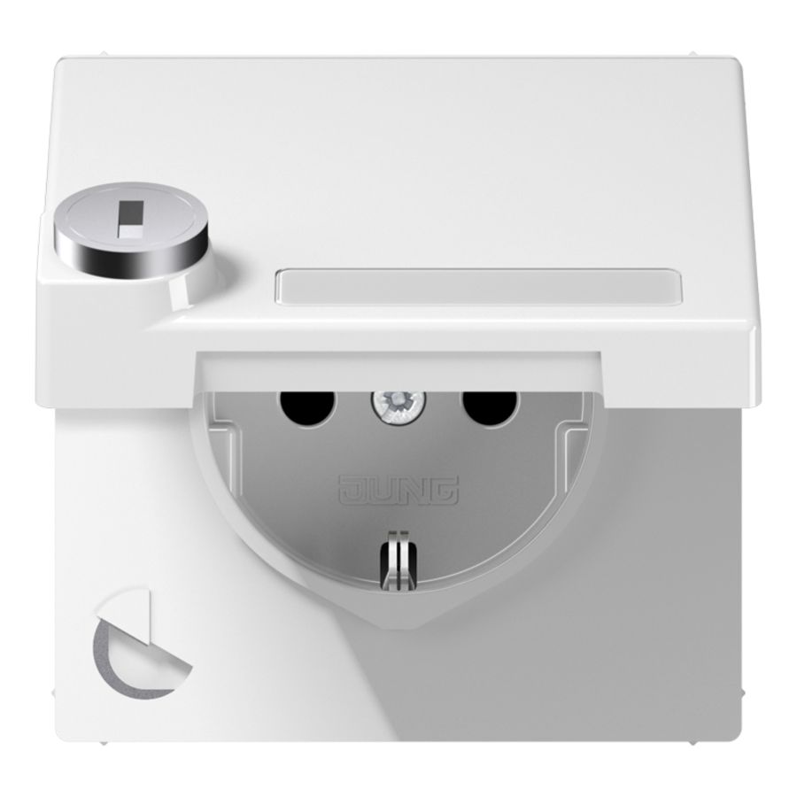 Wandcontactdoos a.wit klapd tekstvenst.&slot LS990