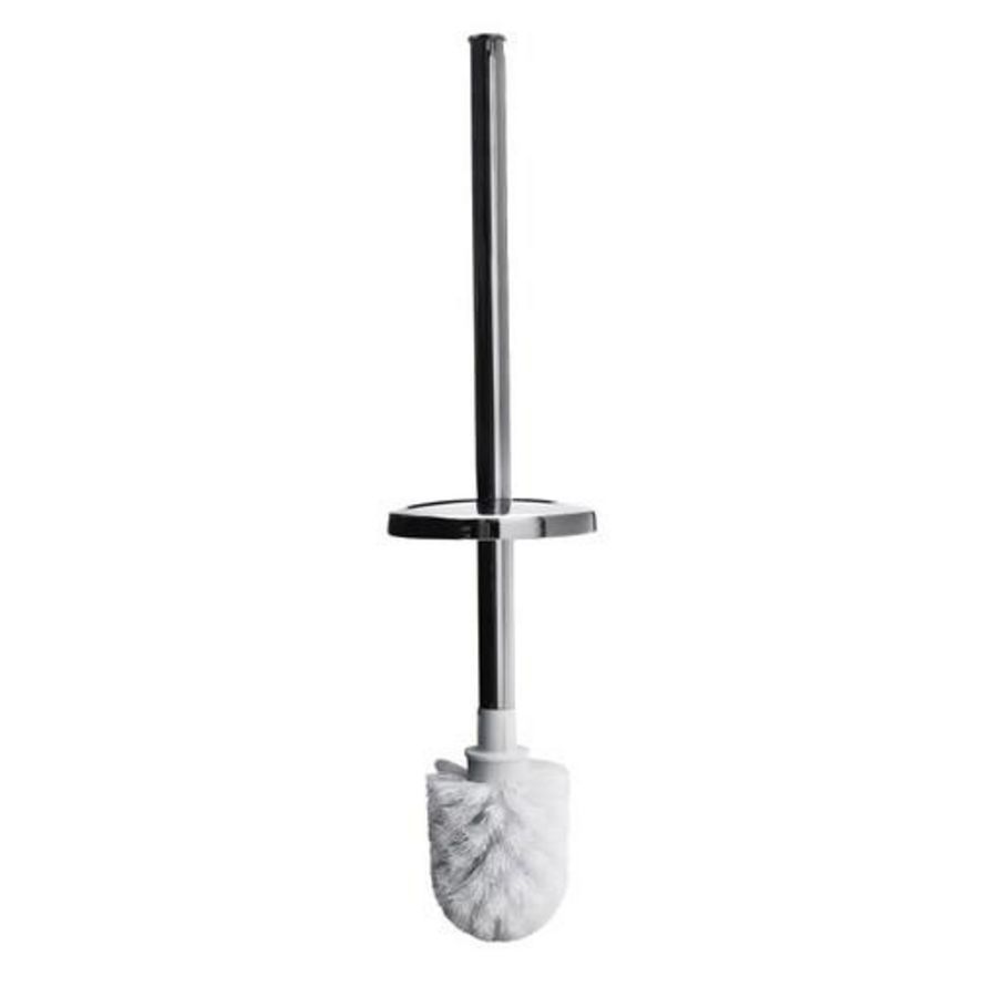 Borstelkop wit, borstelsteel met deksel, chroom (S4516)